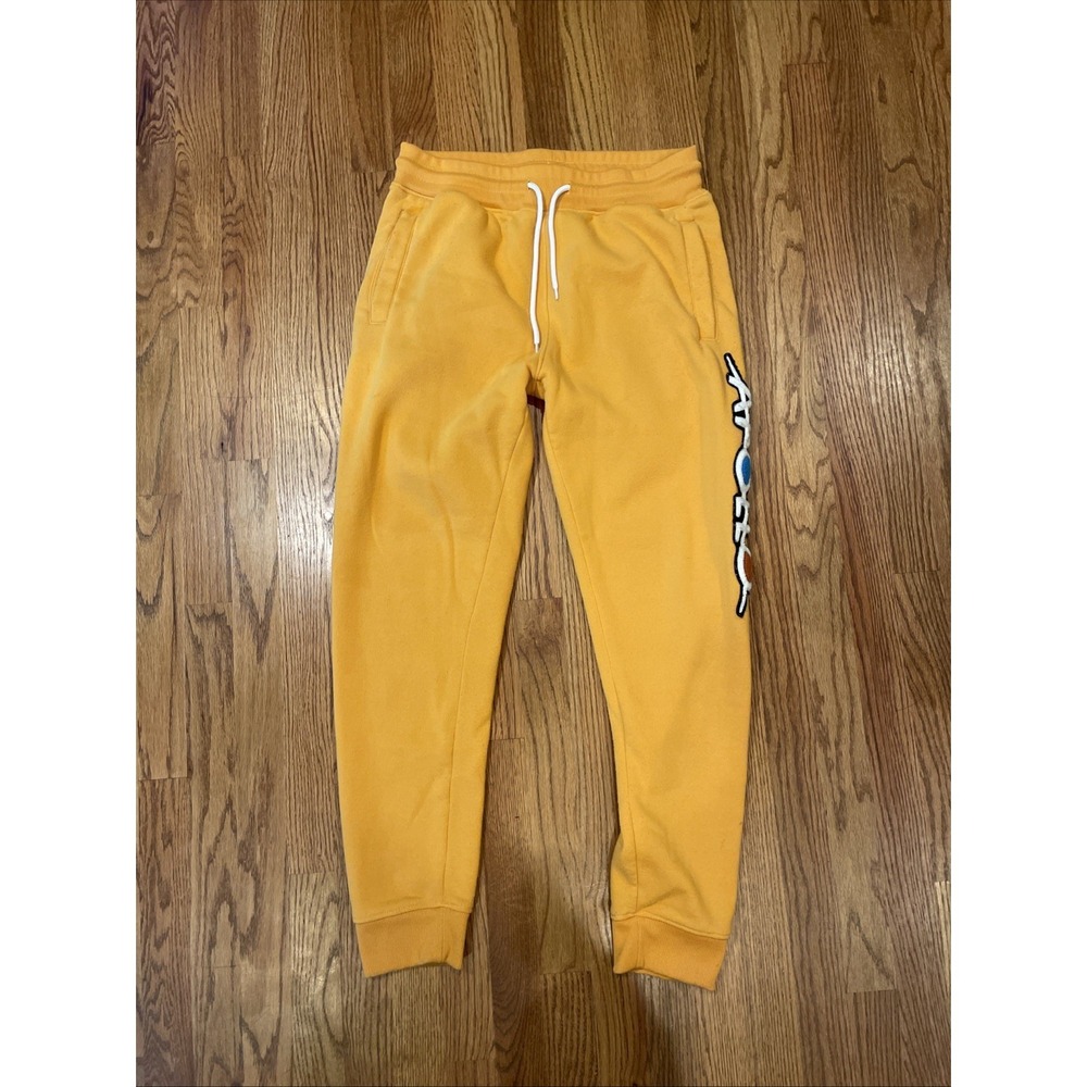 Y2K Vintage Southpole Pants Men's Large Yellow Apollo Logo Street Court Joggers